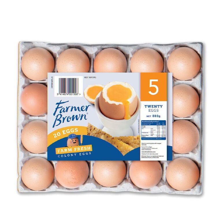 Farmer Brown Size 5 Colony Eggs 20 Pack