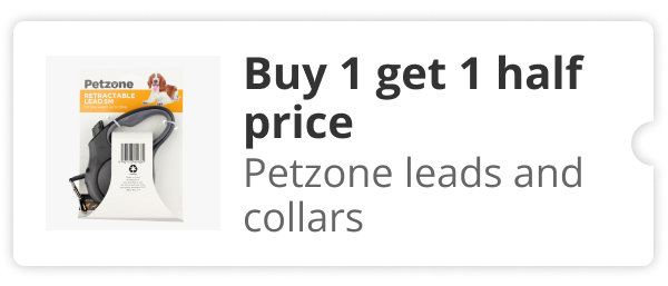 Buy 1 get 1 half price on petzone leads and collars 