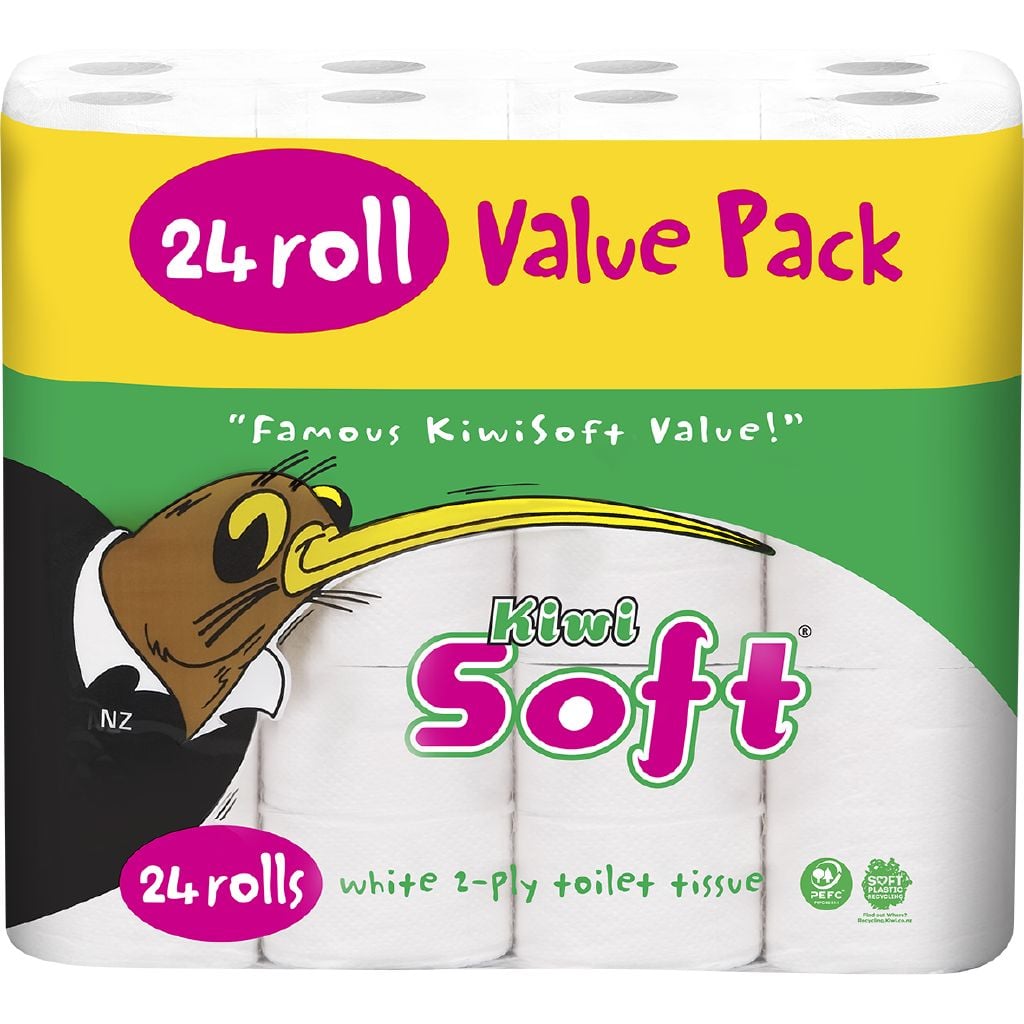 KiwiSoft Toilet Tissue 2Ply 24 Pack