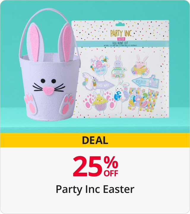 25% Party Inc Easter 