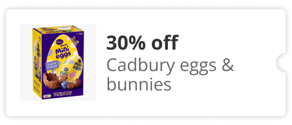 20% Off Cadbury Eggs & bunnies 