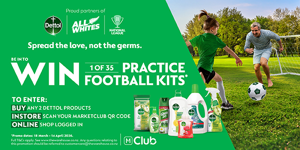 Be in to win 1 of 35 Practice football kits with Dettol 
