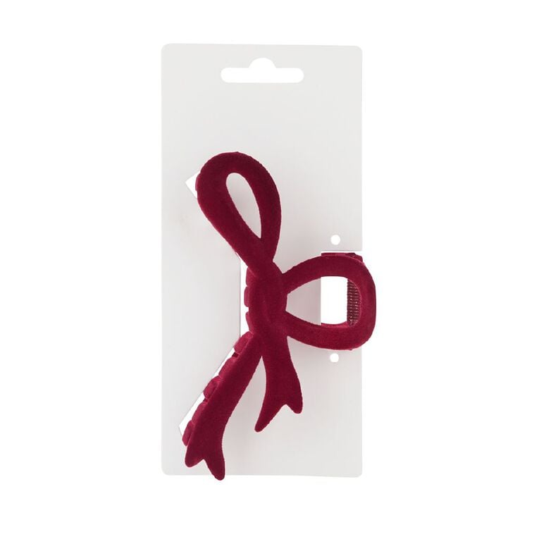 Bow Clip Burgundy