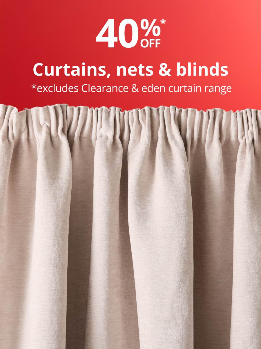 40% Off Curtains, nets and blinds
