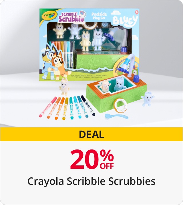 20% Off Crayola Scribbie Scrubbies