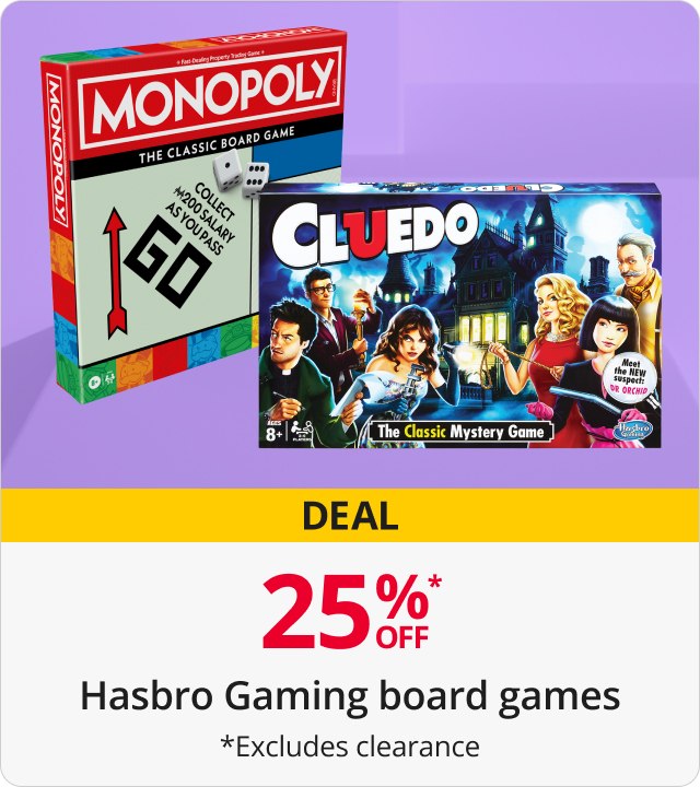 25% Off Hasbro Gaming Board Games 