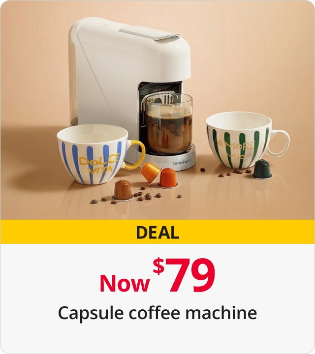 Capsule Coffee Machine Now $79