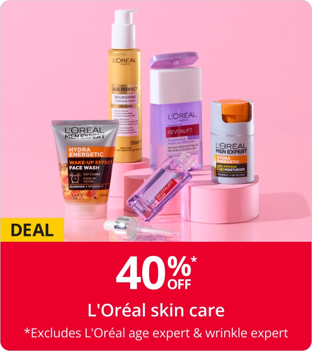 40% Off L'Oreal Skin Care 