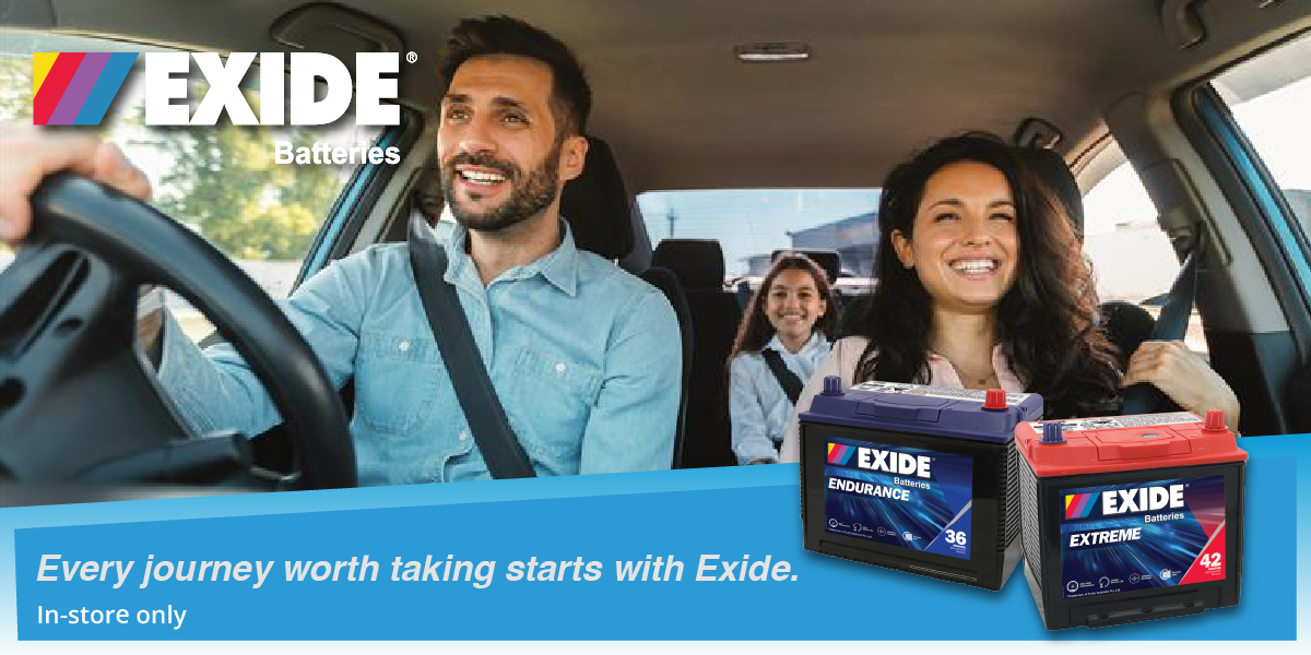 Shop Exide Batteries at The Warehouse 