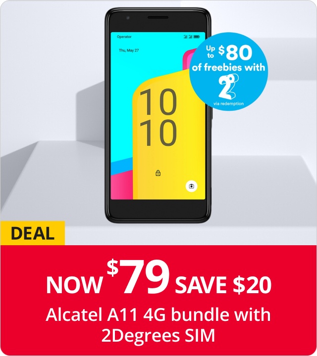 Alcatel A11 4G Bundle with 2Degrees Sim 