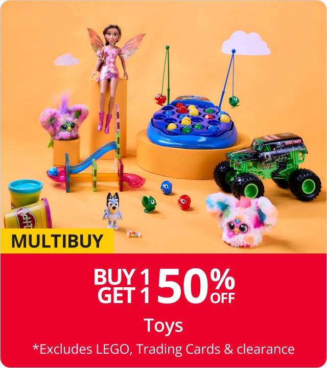 Buy 1 get 1 50% off selected toys