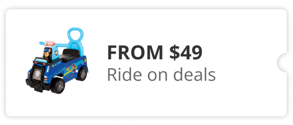 Ride on deals from $49 
