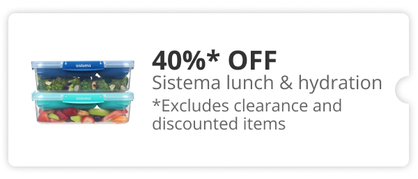 40% Off Sistema lunch & hydration