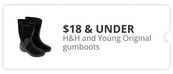 $18 & Under H&H and Young Original Gumboots 
