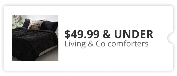 Living & Co Comforters $49.99 & Under