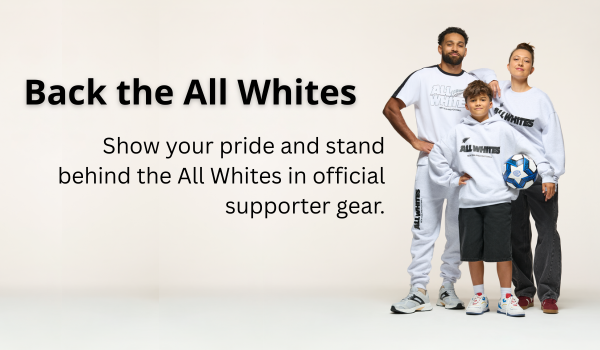 Back the All Whites with official supporter gear 