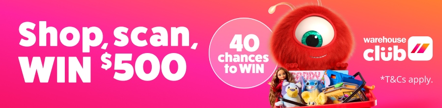 Shop Scan win $500 with Warehouse Club 