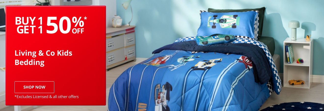Buy 1 Get 1 50% Off Living & Co Kids' Bedding 
