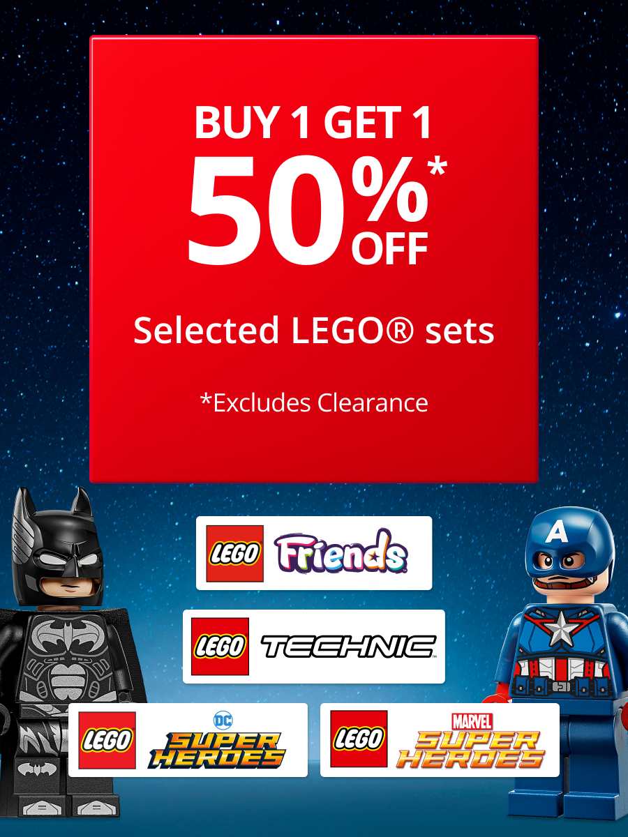 Buy 1 Get 1 50% Off Selected LEGO sets