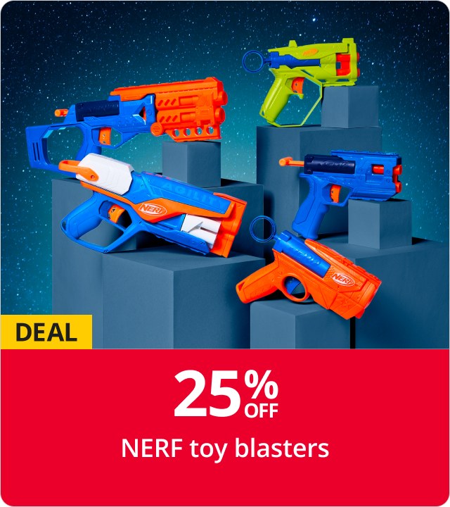 25% off Nerf toy blasters