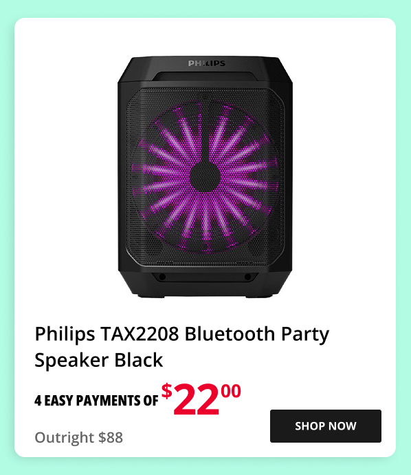Philips TAX2208 Bluetooth Party Speaker Black