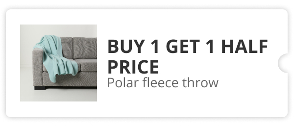 Buy 1 get 1 Half Price Polar Fleece throw