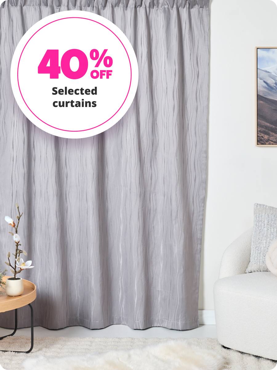 40% off Selected Curtains