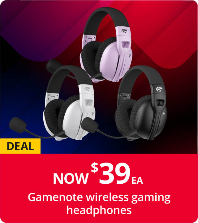 Now $39EA Gamenote wireless gaming headphones