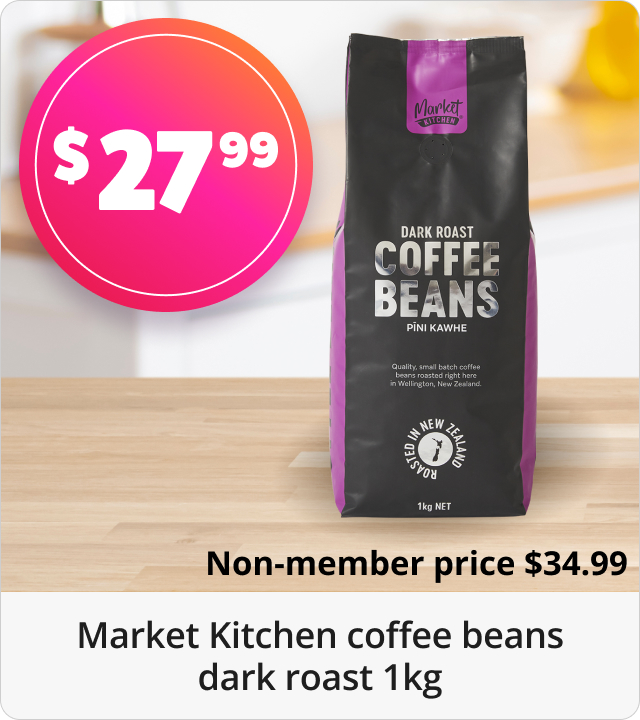 Market Kitchen Coffee Beans Dark Roast 1kg