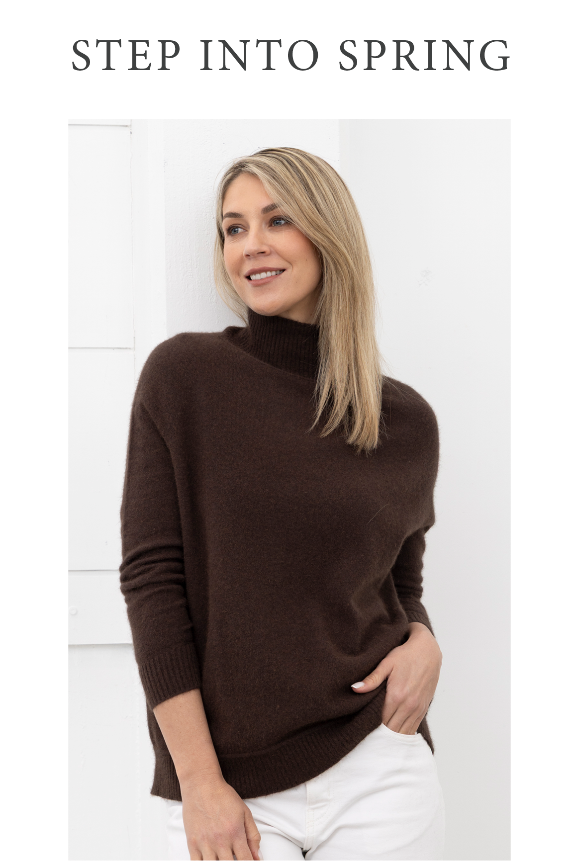 Merino Possum Funnel Neck Sweater Cocoa