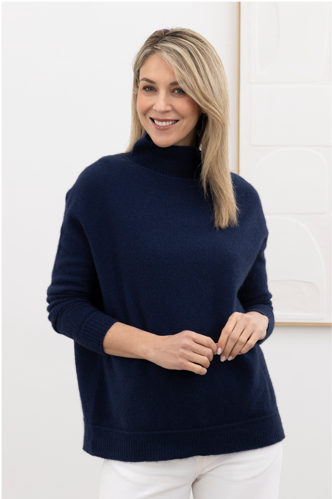 Merino Possum Funnel Neck Sweater Twilight