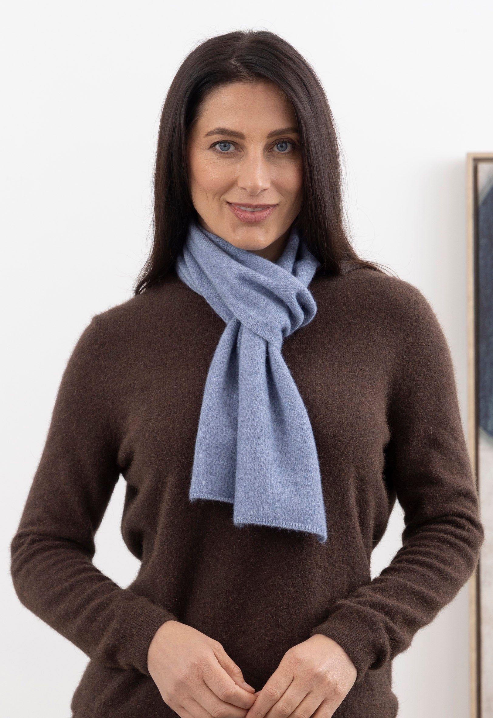 Merino Possum Narrow Scarf Crystal