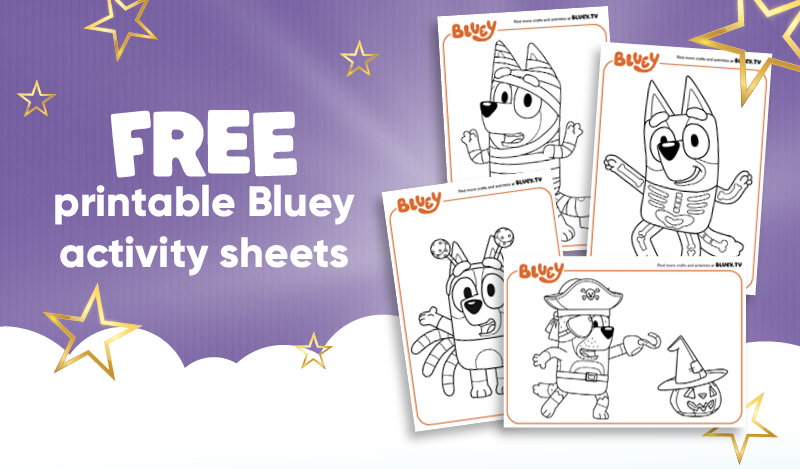 FREE printable Bluey activity sheets