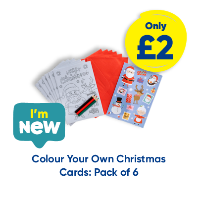 Colour Your Own Christmas Cards: Pack of 6 only £6 I'm New