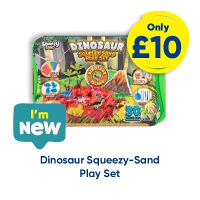 Dinosaur Squeezy-Sand Play Set only £10 I'm New