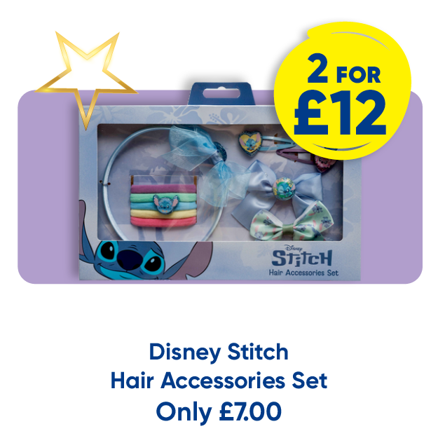 Disney Stitch Hair Accessories Set only £7 2 for £12