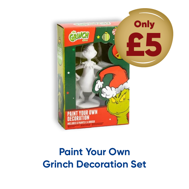 Paint Your Own Grinch Decoration Set only £5