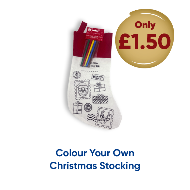 Colour Your Own Christmas Stocking only £1.50