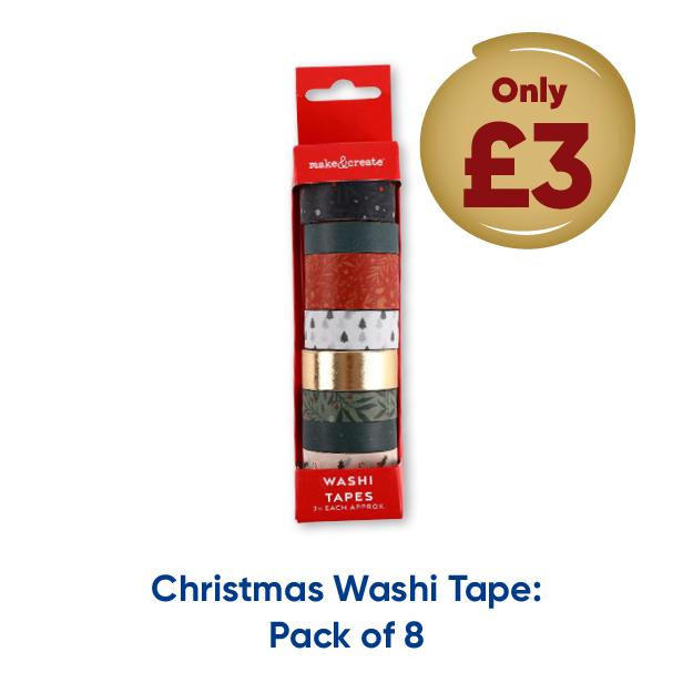 Christmas Washi Tape: Pack of 8 only £3