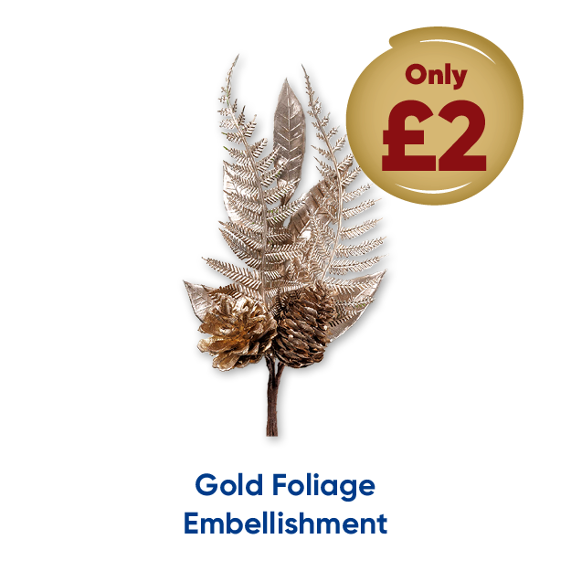 Gold Foliage Embellishment Only £2
