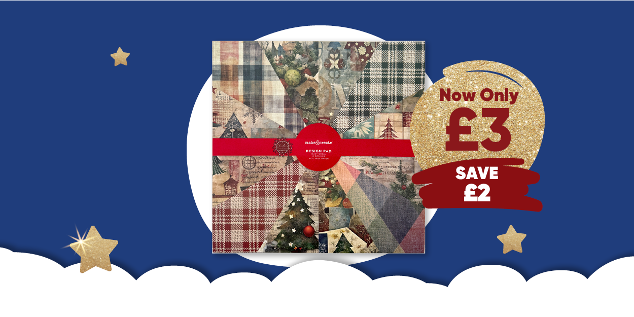 Christmas Tartan Design Pad: 12 x 12 inches Now only £3 save £2