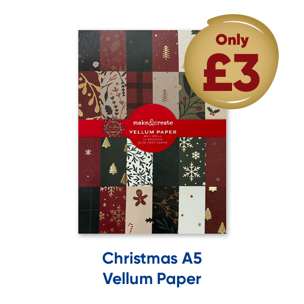 Christmas A5 Vellum Paper only £3