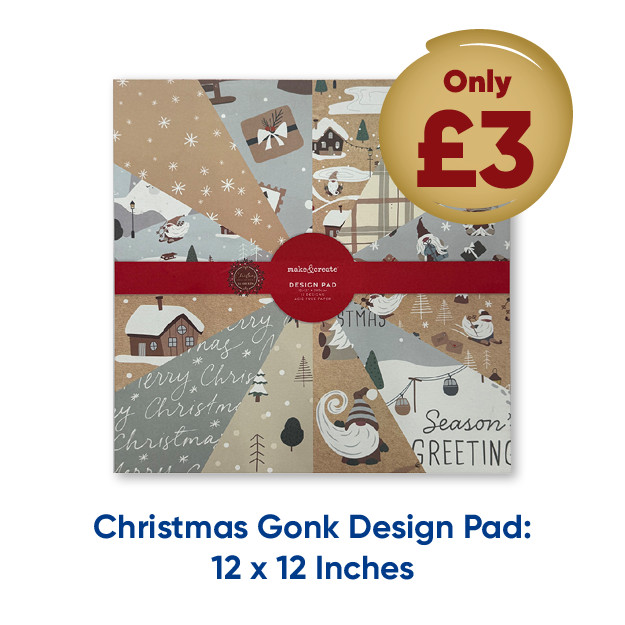 Christmas Gonk Design Pad: 12 x 12 Inches only £3