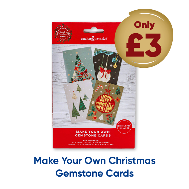 Make Your Own Christmas Gemstone Cards only £3