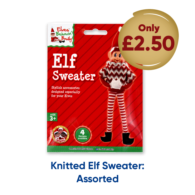 Knitted Elf Sweater: Assorted only £2.50