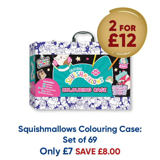 Squishmallows Colouring Case: Set of 69 only £7 save £8 2 for £12
