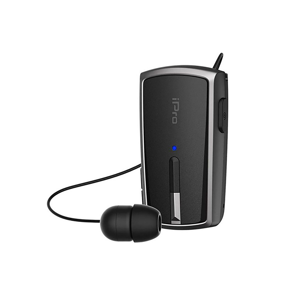 Image of Ακουστικό Bluetooth iPro RH120 Retractable Μαύρο-Γκρι (RH120BGRE)
