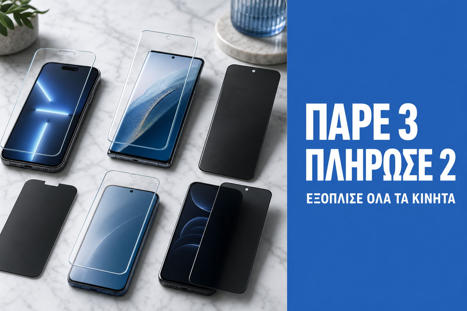 Προστασία οθόνης — Anti-Spy & Tempered Glass