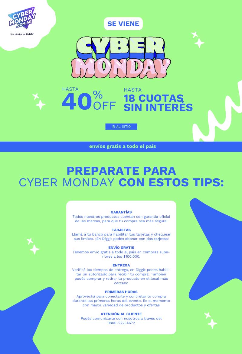 Se viene Cyber Monday