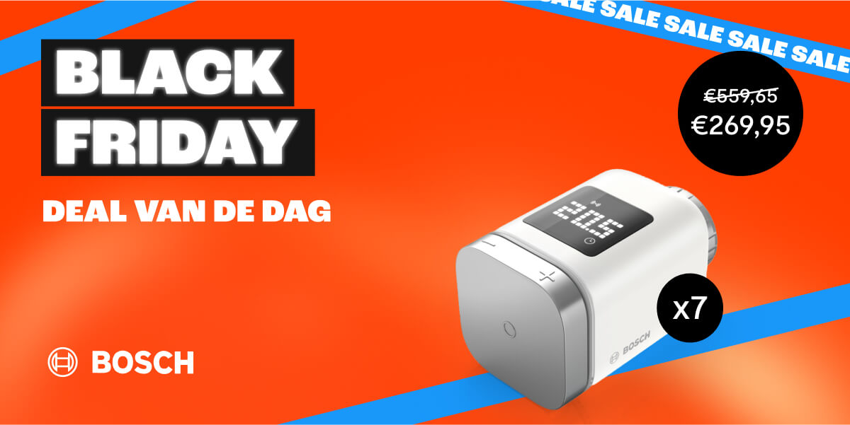 Deal van de dag - Bosch Smart Home Slimme Radiatorknop II 6-pack + gratis Radiatorknop